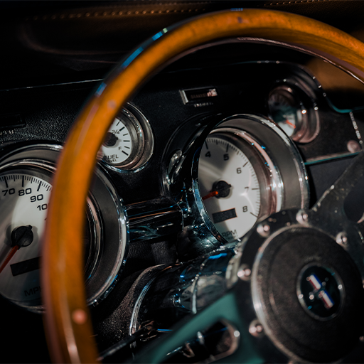 Detalle interior de Mustang clasico